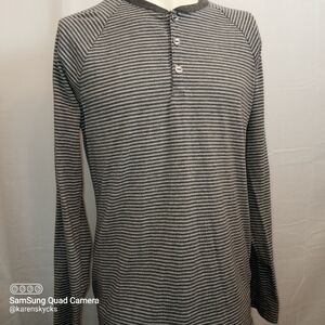 FIVE Four Long Sleeve Striped T-shirt Men's Size Medium